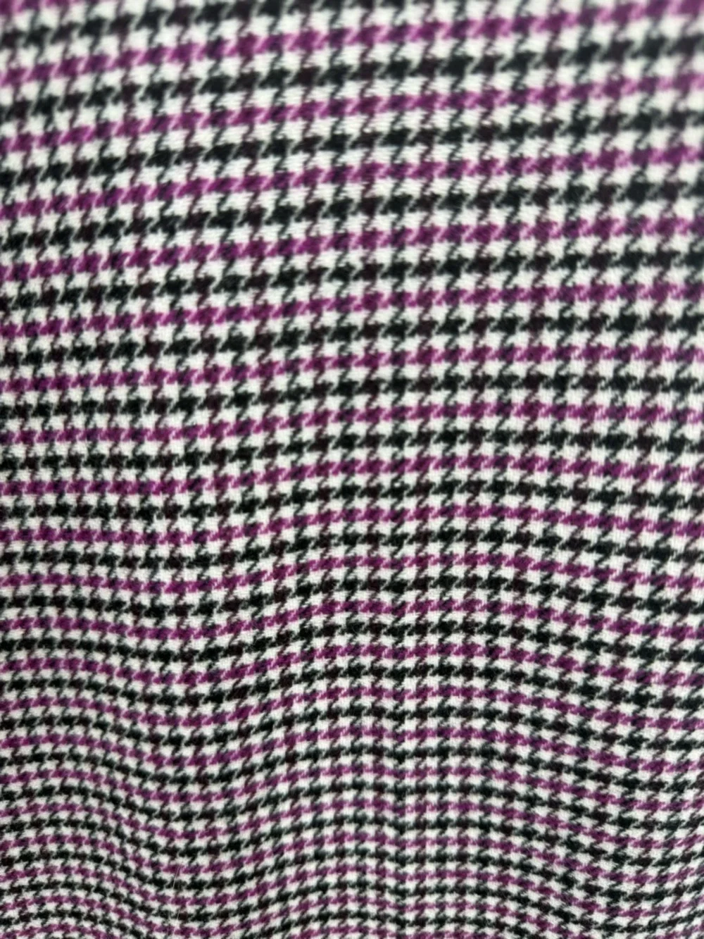 Ann Taylor Houndstooth Pants Size 12 purple Black High Rise Straight Leg Career